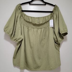 American Eagle XXL sage green top